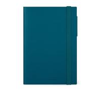 Legami - Agenda Semanal Medium 2025, 12 Meses, Cierre con Elástico, Papel FSC Certificado, Teal Blue