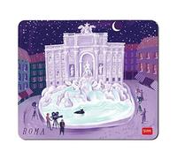 Legami - Alfombrilla de ratón, Alfombrilla de ratón con Superficie de PVC Resistente al Polvo y a los Reflejos, Base de Goma Antideslizante, Tema Roma, 22,3 x 23,3 cm