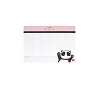 Legami - Alfombrilla para ratón de papel y bloc de notas, 25 x 17 cm, 55 hojas extraíbles, papel certificado FSC, Made in Italy, Panda