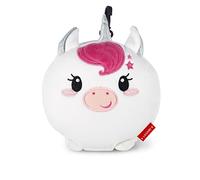 Legami - Almohada de viaje con antifaz nocturno, Unicorn, cierre de cremallera, ahorra espacio, gancho para transportarla cómodamente, bolsillo pequeño en la parte posterior, 16 x 16 cm