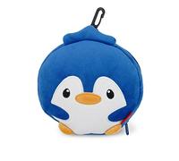 LEGAMI Bonita Almohada de Viaje de pingüino con máscara de Ojos en Bolsa portátil con Cremallera con Clip