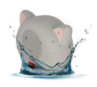 Legami - Altavoz Inalámbrico Resistente al Agua, Tema Kitty, Manos Libres, Compatible con Todos los Dispositivos con Tecnología Bluetooth, Cable USB Incluido, Blanco, 9 x 8,5 x 5 cm