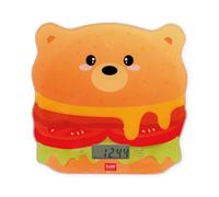 Legami - Báscula de cocina digital, Kitchen Scale, Hamburger, 7 unidades de medida, botones táctiles ON/TARE y UNIT, máx. 5 kg