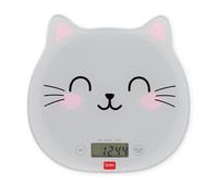 Legami - Báscula de cocina digital, Kitchen Scale, Kitty, 7 unidades de medida, botones táctiles ON/TARE y UNIT, máx. 5 kg