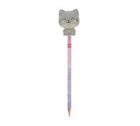 LEGAMI Be Curious - Lápiz de grafito borrable con gatito Squishy | Lápiz HB con accesorio para gatos Squeezies | Lápiz de grafito borrable con diseño de gato | Artículos de papelería para la escuela