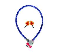 Legami - Bike Lock, Candado para bicicleta con llave, tema Space, exterior de poliéster, interior de metal, longitud 75 cm, accesorios bicicleta niños