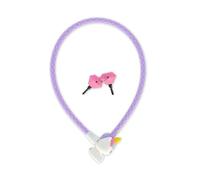 Legami - Bike Lock, Candado para Bicicleta con Llave, Tema Unicorn, Exterior de Poliéster, Interior de Metal, Longitud 75 cm, Accesorios Bicicleta Niños
