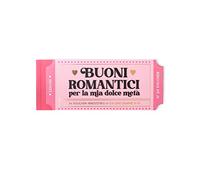 Legami - Bloc de 24 Voucher, Gift Vouchers, 20,3 x 8,2 cm, de papel, Buoni Romántico, 2 Buenos para personalizar, Perforación para el trapo, Idioma italiano, Made in Italy