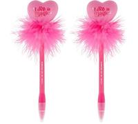 Legami - Bolígrafo con Corazón Luminoso, Writing Is Magic, Tinta Rosa, Bolígrafo Led para Niños y Adultos, punta de 0,7 mm, Tema Heart (Paquete de 2)