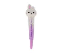 Legami - Bolígrafo de gel antiestrés - Squeezies, papelería para escribir, relajarse, concentrarse, bolígrafo antiestrés, súper suave, tinta negra, punta de 1 mm de diámetro, tema de conejo
