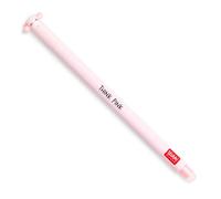 Legami Bolígrafo de gel borrable, esfera en un extremo para borrar la tinta sin estropear la hoja, tinta rosa termosensible, punta de 0,7 mm de diámetro, tema de cerdito.