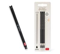 Legami - Bolígrafo de gel borrable, punta esférica para eliminar la tinta sin consumir la hoja, Tinta negra termosensible, diámetro de la punta 0,7 mm, Tema Gatos