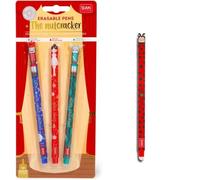 LEGAMI Bolígrafos de gel borrables | Juego de Navidad de edición limitada The Nutcracker + Mariquita | Bolígrafos de gel con tinta borrable termosensible | Lápices borrables de 0,7 mm