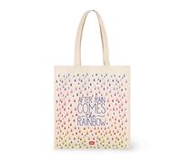 Legami - Bolsa de algodón, bolsillo interior, con fuelle, asa larga, ecológica, 38,5 x 42 cm, tema After rain