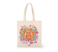 Legami - Bolsa de algodón, bolsillo interior, con fuelle, mango largo, ecológico, 38,5x42 cm, Sunflower., Talla única, Utilidad