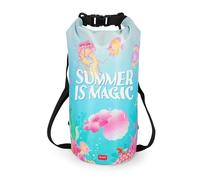 Legami - Bolsa Impermeable, Bolsa de Playa Impermeable de 10 litros, Bolsa Seca, Cierre hermético, Ligera, compacta, fácil de Transportar, Summer is Magic