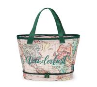 Legami - Bolsa térmica para almuerzo, bolsa térmica para almuerzo, oficina, trabajo, Lunch Bag de 10,8 litros, correa ajustable, bolsa de hombro, tema viaje, 33 x 22 x 15 cm