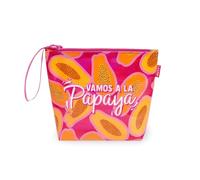 Legami - Bolso de Playa para Mujer, Bolso de Playa para Mujer, con Cremallera y cordón Lateral, Porta Disfraz y Accesorios de Playa, Ideal para niñas, Mujeres, 20 x 16 cm, Papaya, Talla única