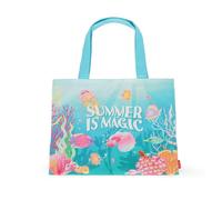 Legami - Bolso de playa para mujer, grande, de material reforzado, con cierre magnético, de transporte, capacidad de carga de hasta 15 kg, 44 x 61,5 cm