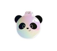 Legami - Bonito cepillo para el pelo con espejo, tema panda, cepillo plegable, se abre y se cierra con un clic, cómodo y práctico para llevar a cualquier parte