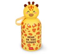 Legami - Botella de agua para niños Hot&Cold BFF, Giraffe, doble capa de acero inoxidable 18/8 con cierre hermético, se mantiene caliente durante 12 h y fría durante 24 h, capacidad 310 ml