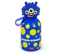 Legami - Botella de agua para niños Hot&Cold BFF, Monster, doble capa de acero inoxidable 18/8 con cierre hermético, se mantiene caliente durante 12 h y fría durante 24 h, capacidad 310 ml