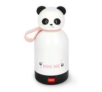 Legami - Botella de agua para niños Hot&Cold BFF, Panda, doble capa de acero inoxidable 18/8 con cierre hermético, se mantiene caliente durante 12 h y fría durante 24 h, capacidad 310 ml