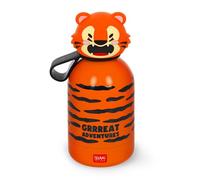 Legami - Botella de agua para niños Hot&Cold BFF, Tiger, doble capa de acero inoxidable 18/8 con cierre hermético, se mantiene caliente durante 12 h y fría durante 24 h, capacidad 310 ml