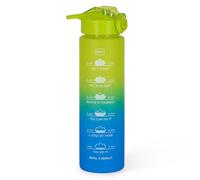 Legami - Botella motivacional de 1 l - Love Yourself, botella con horario para beber, ideal para hacer deporte, hidratarse, cierre hermético, reutilizable, resistente, libre de BPA, con pajita