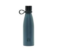 Legami - Hot&Cold, botella térmica de 500 ml, Ø 7 cm, ligera y resistente, cierre hermético, mango de silicona extraíble, variante negra, sin BPA ni ftalatos