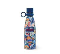 Legami - Botella térmica Hot&Cold, Travel Stickers, 500 ml, cierre hermético, 12 horas de bebidas calientes, 24 horas de bebidas frías, asa de silicona extraíble, de acero inoxidable, sin BPA