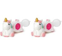 Legami - Brillo de labios sabor vainilla para niña, brillo rosa transparente, 4,5 x 5,5 cm, tema unicornio (Paquete de 2)