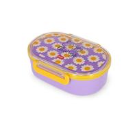 Legami - Caja de merienda, tema Daisy, 1 caja de snacks con divisor extraíble, cierre de clip, fácil de abrir y cerrar, lavable en lavavajillas, 18 x 7 x 14 cm