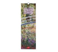 Legami - Calendario 2027 Pared, Monet, calendario de pared pequeño, 12 meses y agenda anual, en 6 idiomas, espacio para notas, signos del zodiaco, fiestas internacionales, 16 x 49 cm