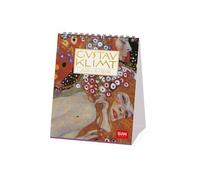 Legami - Calendario de Escritorio 2026, Gustav Klimt, 12 Meses y Planificador Anual, en 6 Idiomas, Signos del Zodiaco, Fiestas Internacionales, 12 x 14,5 cm