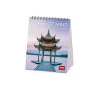 Legami - Calendario de Escritorio 2026, Peace Of Mind, 12 Meses y Planificador Anual, en 6 Idiomas, Signos del Zodiaco, Fiestas Internacionales, 12 X 14,5 Cm