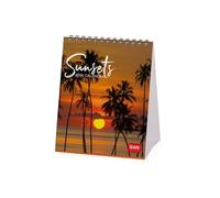 Legami - Calendario de Escritorio 2026, Sunsets, 12 Meses y Planificador Anual, en 6 Idiomas, Signos del Zodiaco, Fiestas Internacionales, 12 X 14,5 Cm.