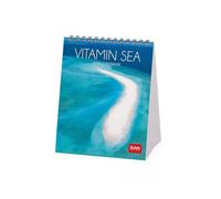 Legami - Calendario de Escritorio 2026, Vitamin Sea, 12 Meses y Planificador Anual, en 6 Idiomas, Signos del Zodiaco, Fiestas Internacionales, 12 X 14,5 Cm.