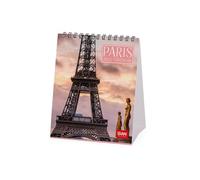 Legami - Calendario de mesa 2025, calendario de 12 x 14,5 cm, 12 meses y planificador anual 2026, 6 idiomas, signos del zodiaco y fiestas internacionales, París