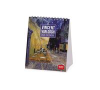 Legami - Calendario de mesa 2025, calendario de 12 x 14,5 cm, 12 meses y planificador anual 2026, 6 idiomas, signos del zodiaco y fiestas internacionales, Van Gogh