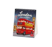 Legami - Calendario de Mesa 2026, London, Calendario de Escritorio, 12 Meses y Planificador Anual, en Inglés, Signos del Zodiaco, Fiestas Internacionales, 12 x 14.5 cm