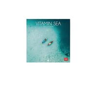 Legami - Calendario de pared 2025, calendario de pared 18 x 18 cm, 12 meses y planificador anual, espacio para notas y notas, 6 idiomas, signos del zodiaco y fiestas internacionales, vitamina Sea