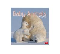 Legami - Calendario de pared 2026,Baby Animals, gran calendario de pared, 12 meses y año, en 6 idiomas, espacio para notas, signos del zodíaco, días festivos internacionales, 30 x 29 cm