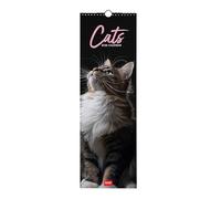 Legami - Calendario de pared 2026, Cats, pequeño calendario de pared, planificador de 12 meses y un año, en 6 idiomas, espacio para notas, fiestas internacionales, 16 x 49 cm