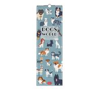 Legami - Calendario De Pared 2026, Dogs Of The World, Calendario de Pared Pequeño, 12 Meses y Planificador Anual, en Inglés, Espacio para Notas, Signos del Zodiaco, Fiestas Internacionales, 16 X 49 Cm