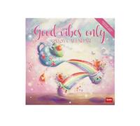 Legami - Calendario de Pared 2026, Good Vibes Only, Calendario de Pared Grande, 12 Meses y Planificador Anual, en 6 Idiomas, Espacio para Notas, Días Festivos Internacionales, 30 x 29 cm