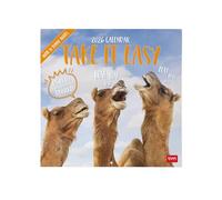 Legami - Calendario de pared 2026, Take it easy, gran calendario de pared, 12 meses y año, en 6 idiomas, espacio para notas, signos del zodíaco, días festivos internacionales, 30 x 29 cm