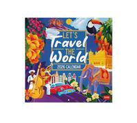 Legami - Calendario de pared 2026, Travel The World, calendario de pared grande, 12 meses y planificador anual, en inglés, espacio para notas, signos del zodiaco, fiestas internacionales, 30 x 29 cm