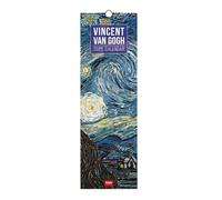 Legami - Calendario de pared 2026, Van Gogh, calendario de pared pequeño, 12 meses y planificador anual, en 6 idiomas, espacio para notas, signos del zodiaco, fiestas internacionales, 16 x 49 cm