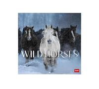 Legami - Calendario de pared 2026,Wild Horses, gran calendario de pared, 12 meses y año, en 6 idiomas, espacio para notas, signos del zodíaco, días festivos internacionales, 30 x 29 cm